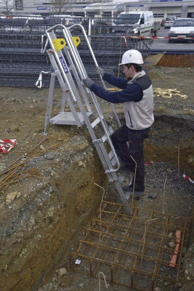 Accès fond de fouille Solide dispositif d'appui